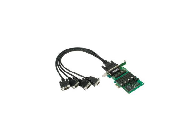 Moxa CP-114EL-I-DB25M 4 Port PCIe Board, w/ DB25M Cable, RS-23 
